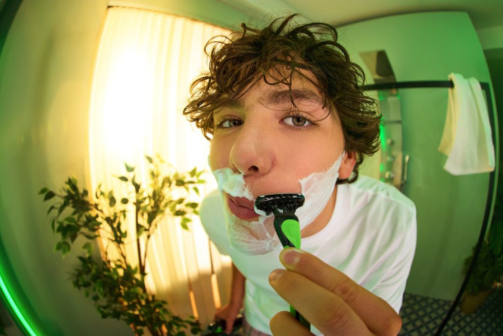 Barba en la adolescencia